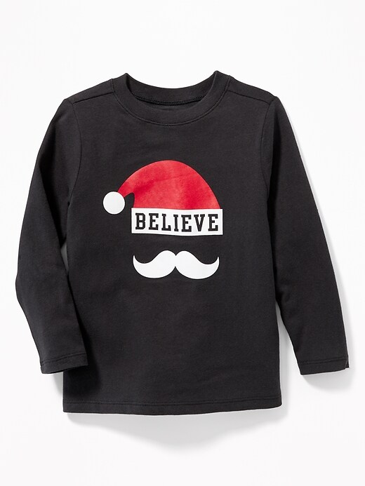 View large product image 1 of 1. Holiday Graphic Long-Sleeve Tee for Toddler Boys