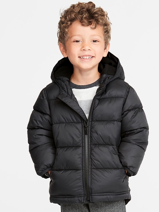 View large product image 1 of 4. Hooded Frost-Free Puffer Jacket for Toddler Boys