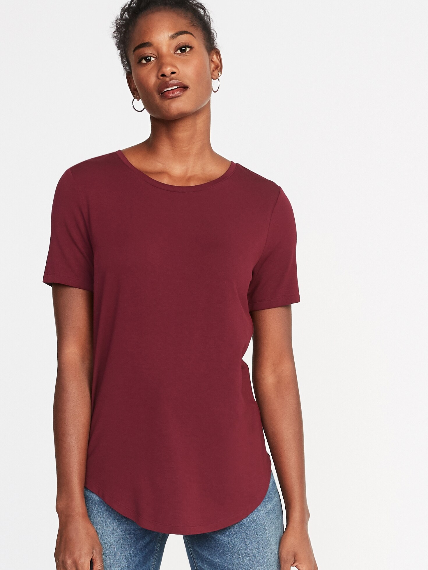 Old navy luxe crew neck tee sale