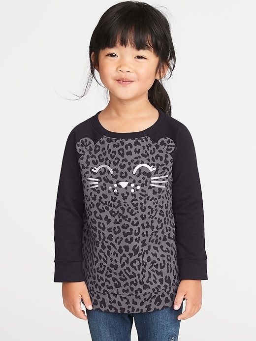 Plush Critter-Graphic Tunic Sweatshirt for Toddler Girls | Old Navy