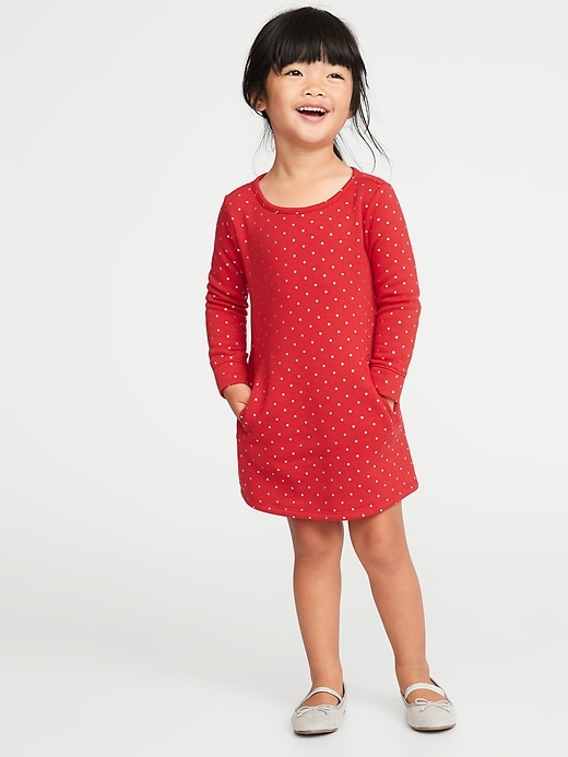 View large product image 1 of 3. Fleece Shift Dress for Toddler Girls