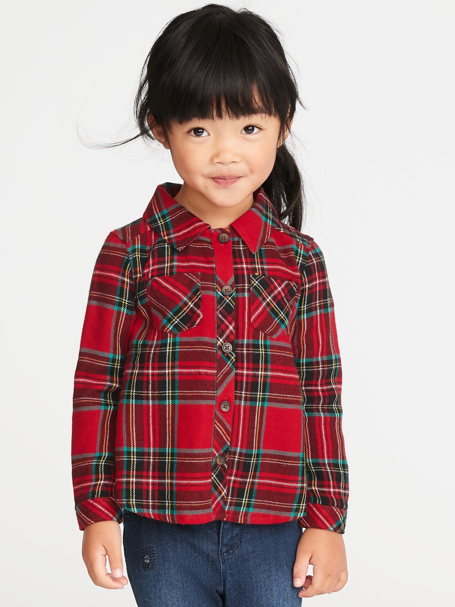 old navy girls plaid shirt