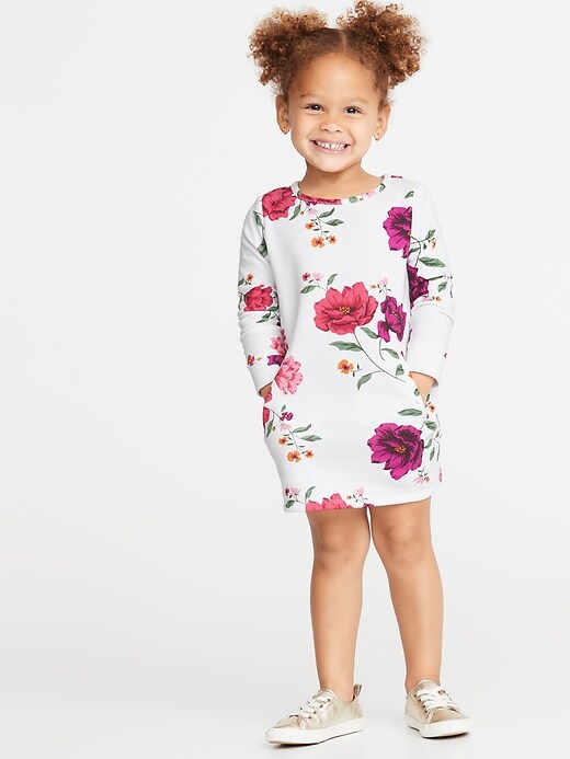 View large product image 1 of 1. Fleece Shift Dress for Toddler Girls
