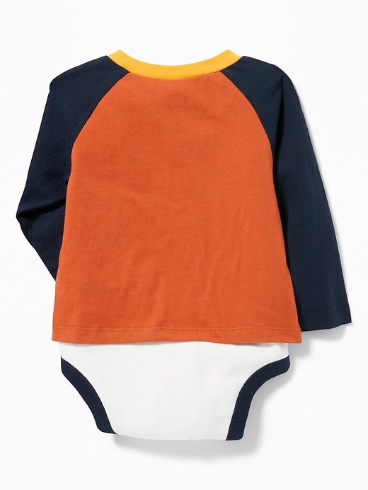 View large product image 2 of 2. 2-in-1 Raglan Bodysuit & Top for Baby