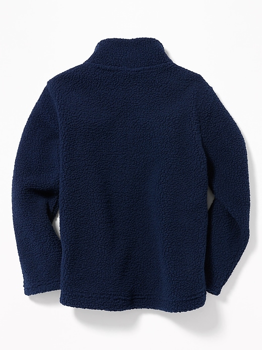 View large product image 2 of 2. Sherpa 1/4-Zip Popover for Girls