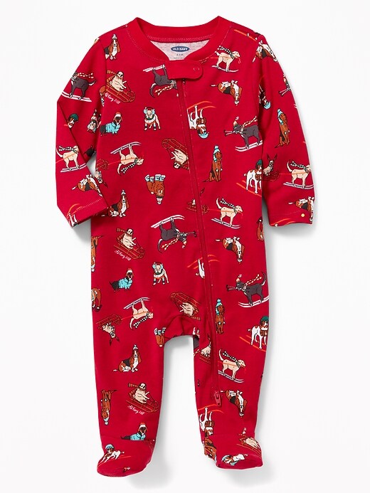 View large product image 1 of 1. Printed Footed One-Piece for Baby