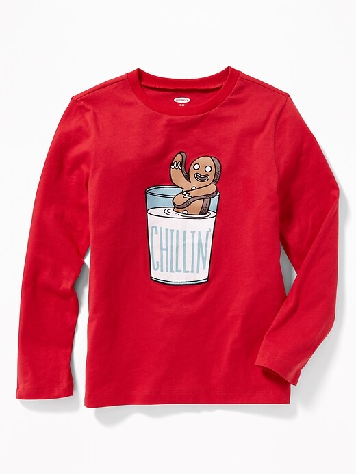 View large product image 1 of 1. Christmas Graphic Crew-Neck Tee for Boys