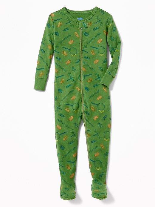View large product image 1 of 1. Bug-Print Footed Sleeper for Toddler Boys & Baby