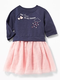 View large product image 3 of 3. 2-in-1 Fit & Flare Tutu Dress for Toddler Girls