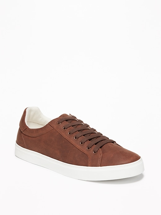 View large product image 1 of 1. Faux-Leather Sneakers