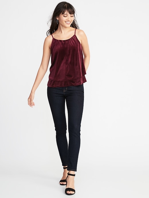 Image number 3 showing, Layered Velvet Cami for Women