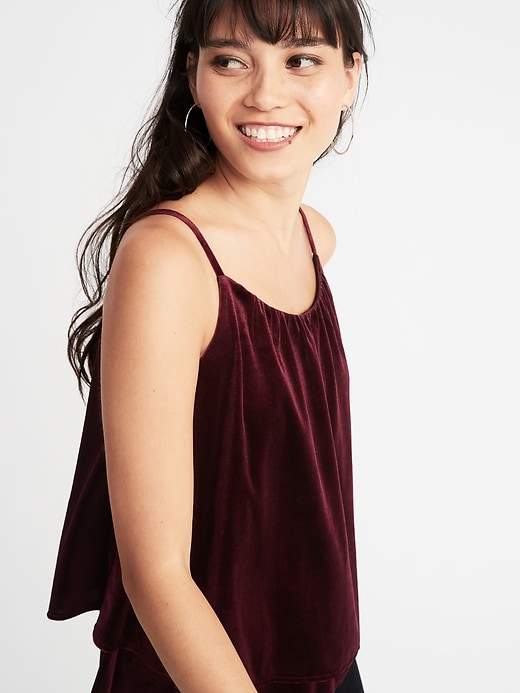 Image number 4 showing, Layered Velvet Cami for Women