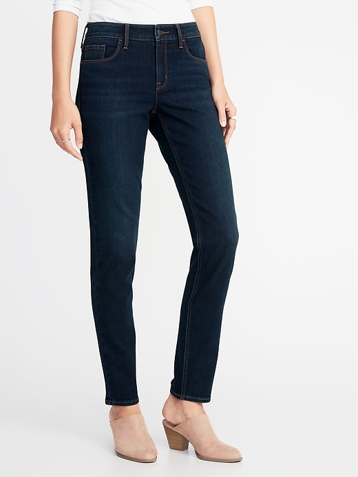 View large product image 1 of 1. Mid-Rise Straight Jeans for Women