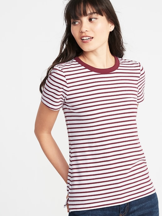 Slim-Fit Brushed Jersey Tee for Women | Old Navy