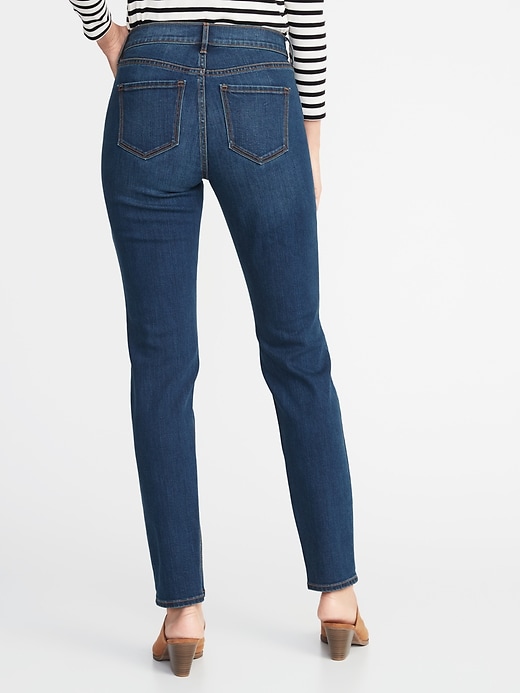 Mid-Rise Distressed Straight Jeans for Women | Old Navy