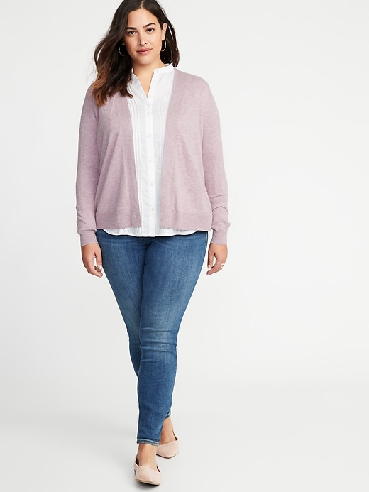 Image number 3 showing, Short Open-Front Plus-Size Sweater