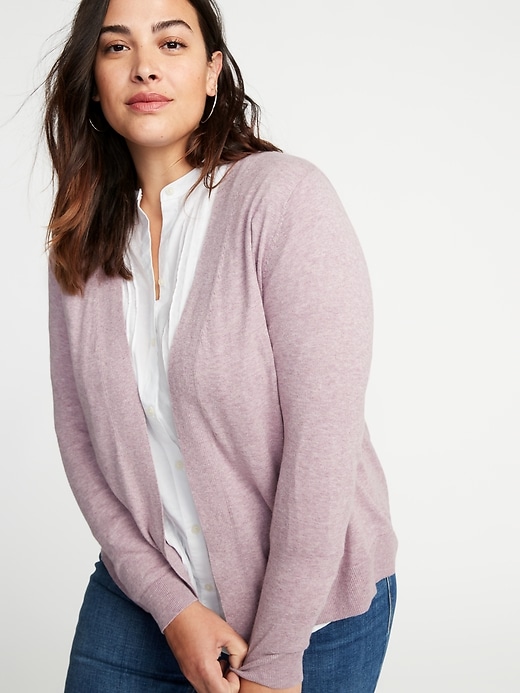 Image number 4 showing, Short Open-Front Plus-Size Sweater