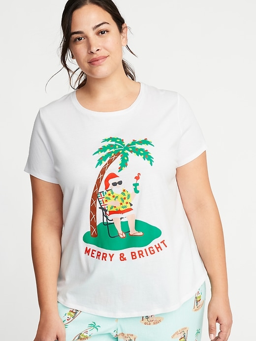View large product image 1 of 1. EveryWear Christmas Graphic Plus-Size Tee