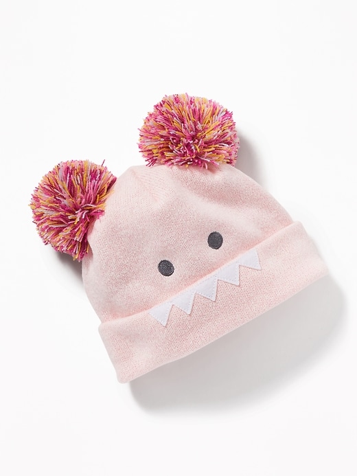 View large product image 1 of 1. Critter Pom-Pom Beanie For Toddler & Baby
