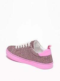 View large product image 3 of 3. Glitter-Covered Sneakers for Girls