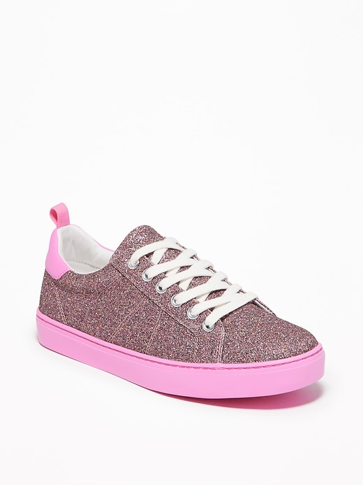 View large product image 1 of 3. Glitter-Covered Sneakers for Girls