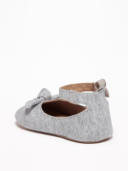 View large product image 2 of 4. Jersey Bow-Tie Ballet Flats for Baby