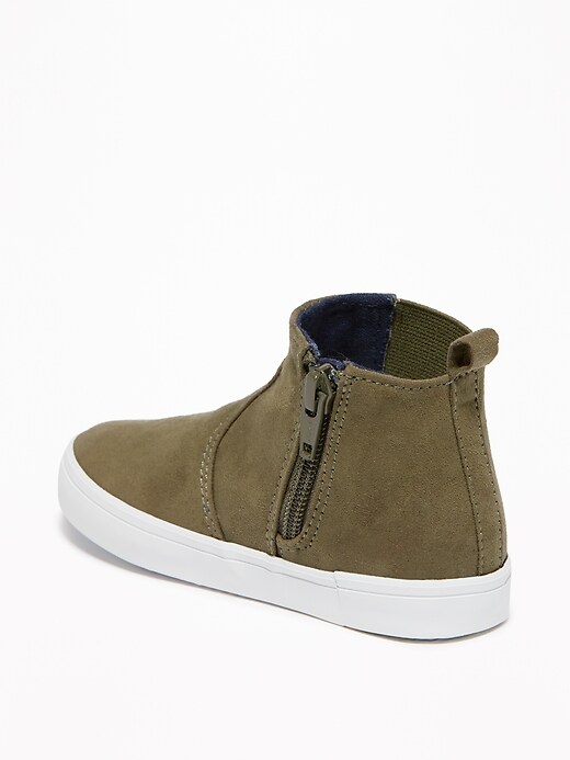 View large product image 2 of 4. Faux-Suede Chelsea High-Tops For Toddler Boys