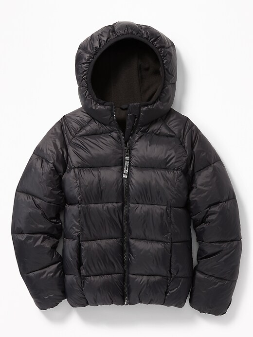 View large product image 1 of 1. Wind-Resistant Frost-Free Puffer Jacket for Girls