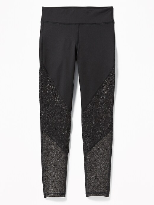 View large product image 1 of 3. Go-Dry Sparkle Color-Block Performance Leggings for Girls