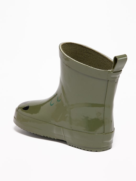 View large product image 2 of 4. Rubber Dinosaur-Graphic Rain Boots For Toddler Boys