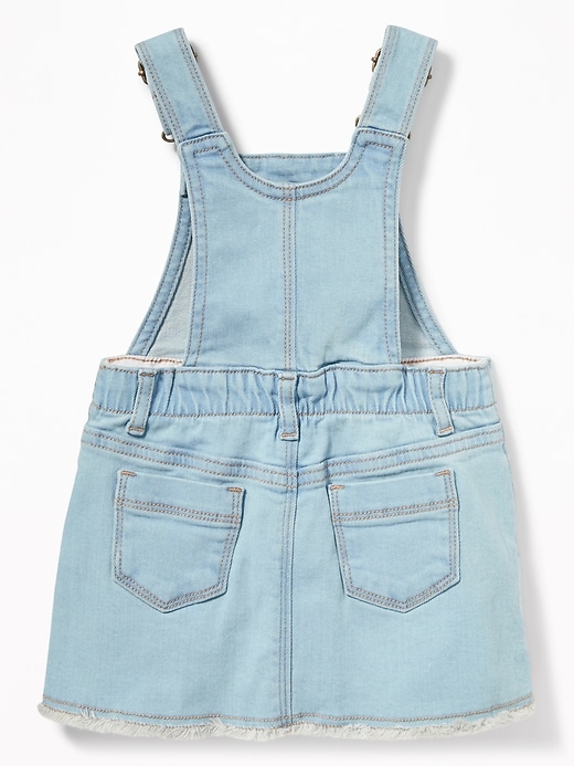 View large product image 2 of 3. Raw-Edge Jean Skirtalls for Toddler Girls