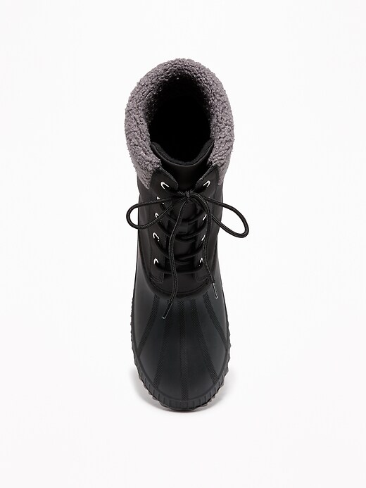 Image number 3 showing, Sherpa-Trim Lace-Up Snow Boots for Women