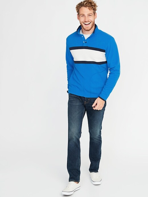 Image number 3 showing, Micro Performance Fleece Color-Blocked Pullover