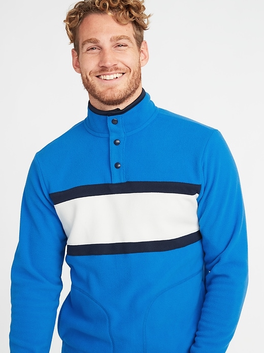 Image number 4 showing, Micro Performance Fleece Color-Blocked Pullover