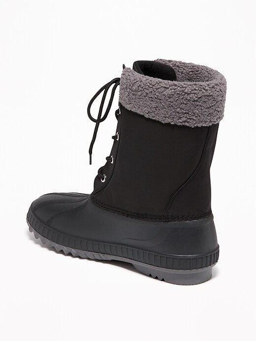 Image number 4 showing, Sherpa-Trim Lace-Up Snow Boots for Women