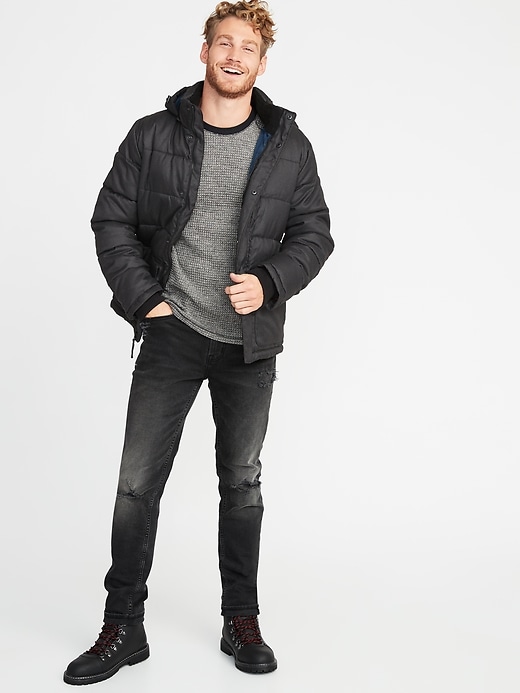 Image number 3 showing, Quilted Detachable-Hood Heritage Jacket