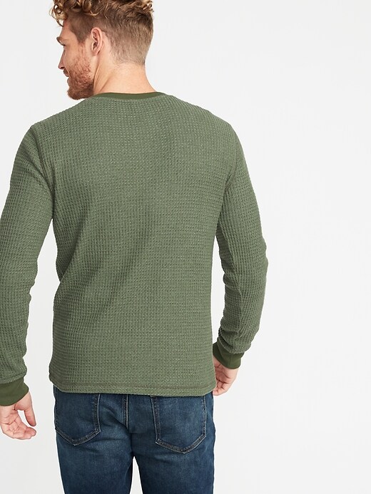 Image number 2 showing, Chunky-Textured Thermal-Knit Henley