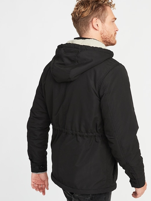 Image number 2 showing, Water-Resistant Sherpa-Lined Hooded Field Jacket