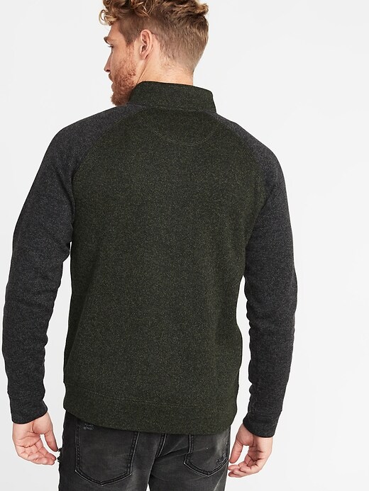 Image number 2 showing, Color-Block Sweater-Fleece 1/4-Zip Pullover