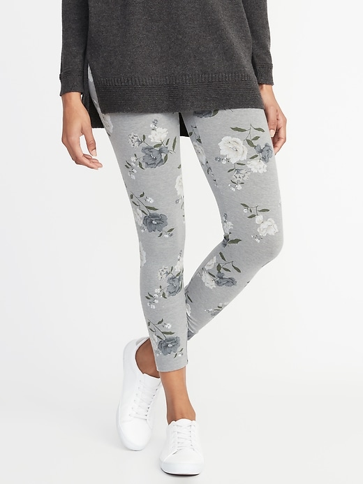 Mid-Rise Printed Jersey Leggings For Women | Old Navy