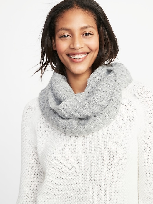 View large product image 1 of 2. Rib-Knit Infinity Scarf for Women