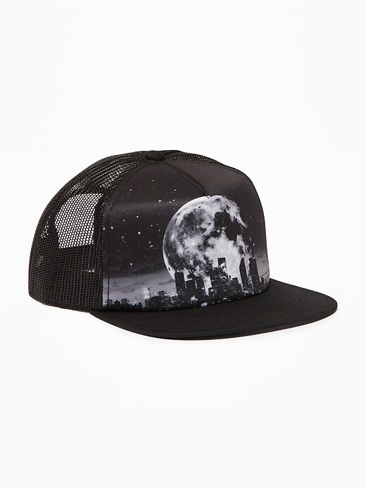 View large product image 1 of 1. Graphic Flat-Brim Trucker Hat For Boys