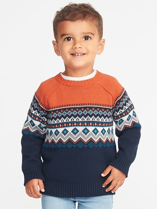 View large product image 1 of 4. Fair Isle Sweater for Toddler Boys