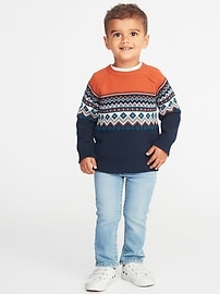 View large product image 3 of 4. Fair Isle Sweater for Toddler Boys