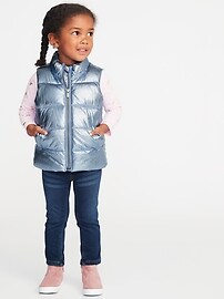 View large product image 3 of 4. Frost-Free Metallic Vest for Toddler Girls