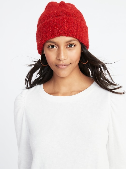View large product image 1 of 2. Bouclé Beanie for Women