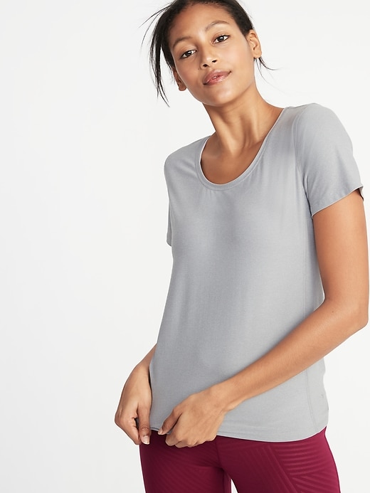 Image number 2 showing, Breathe ON Fly-Away Scoop-Neck Top for Women