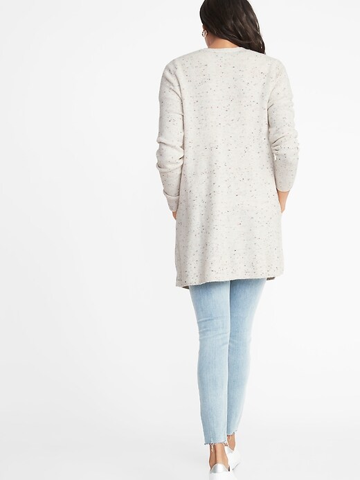 Image number 2 showing, Open-Front Long-Line Sweater for Women