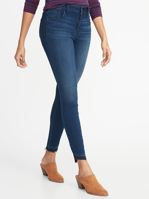 Image number 1 showing, Mid-Rise Built-In Warm Rockstar Super Skinny Step-Hem Jeans for Women