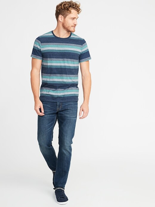 Image number 3 showing, Soft-Washed Striped Crew-Neck Tee